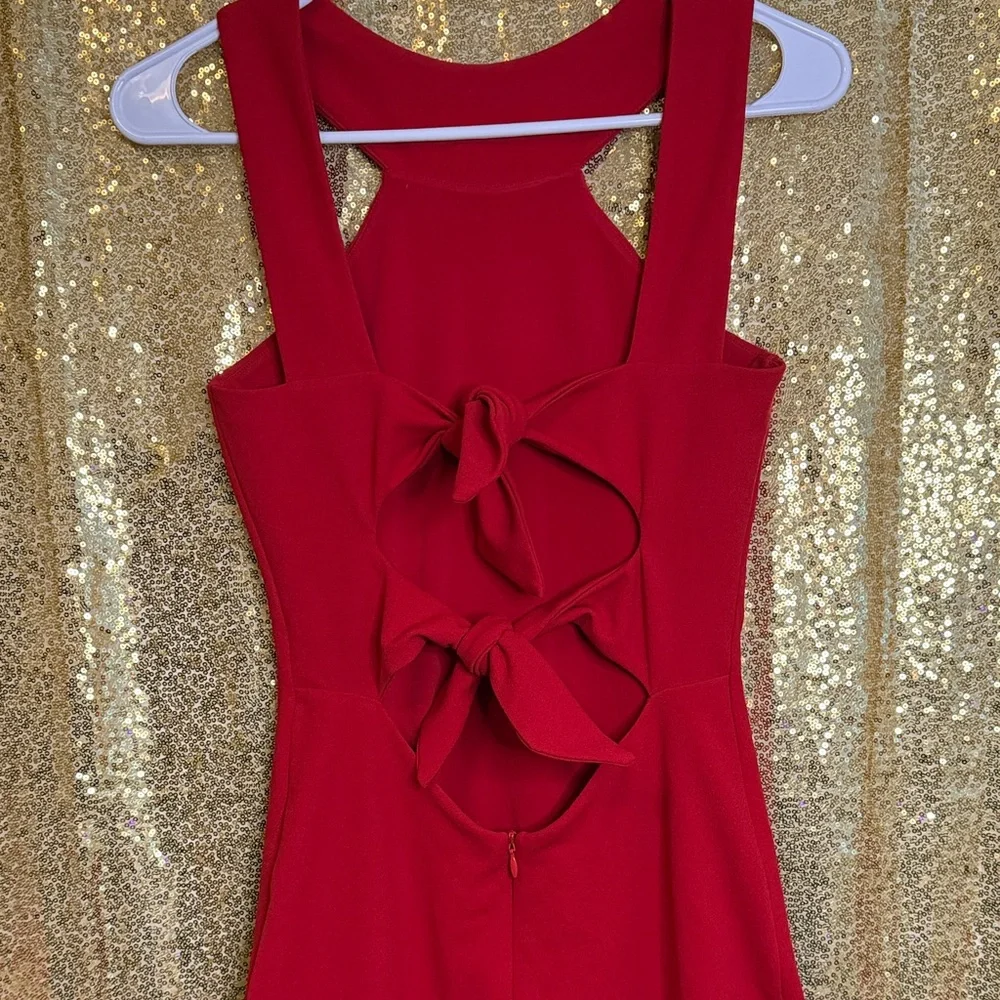 Nookie Striking Red Midi Dress - Picture 3 of 9